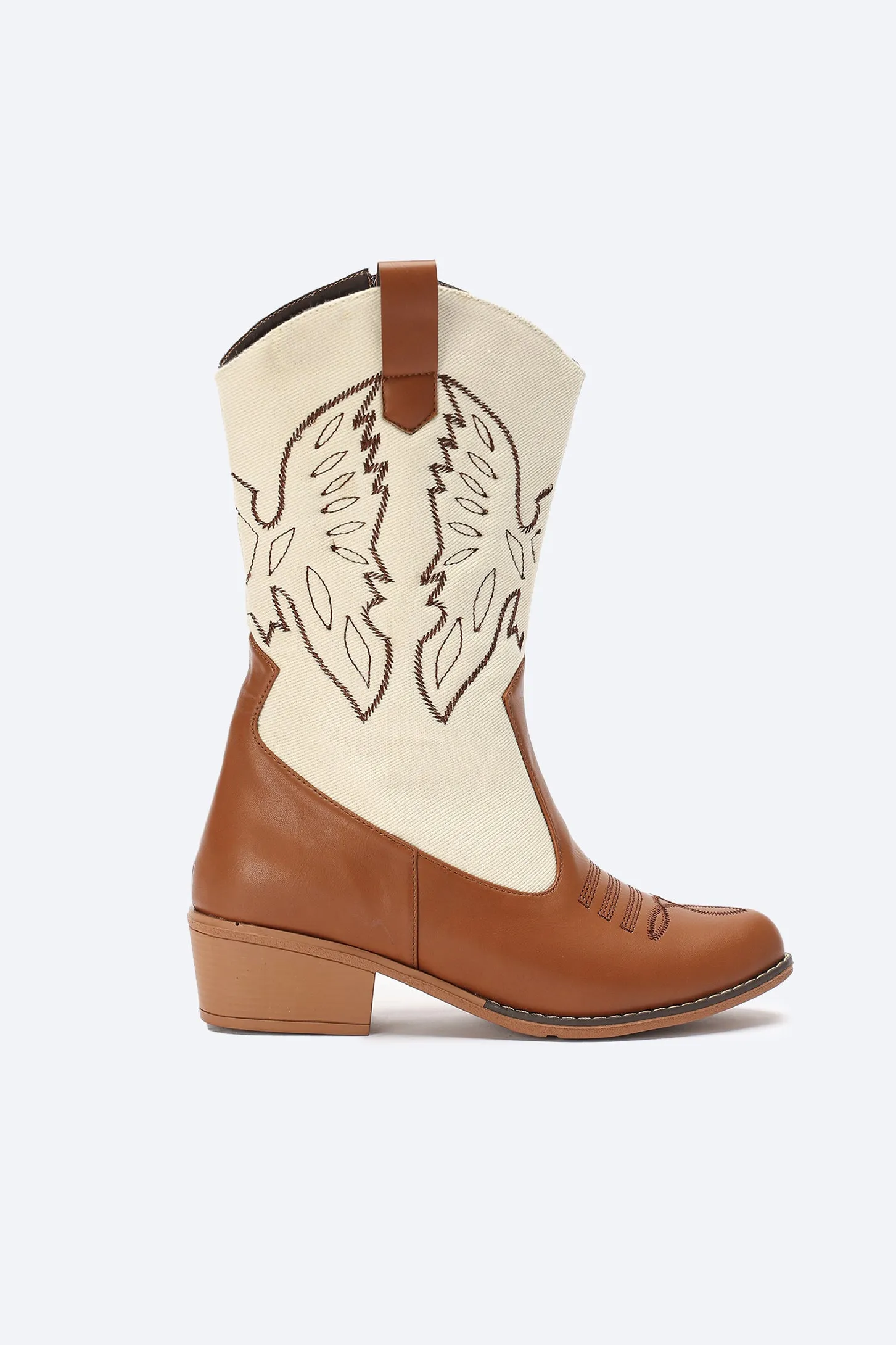 TEXAS COWBOY BOOTS - BEIGE
