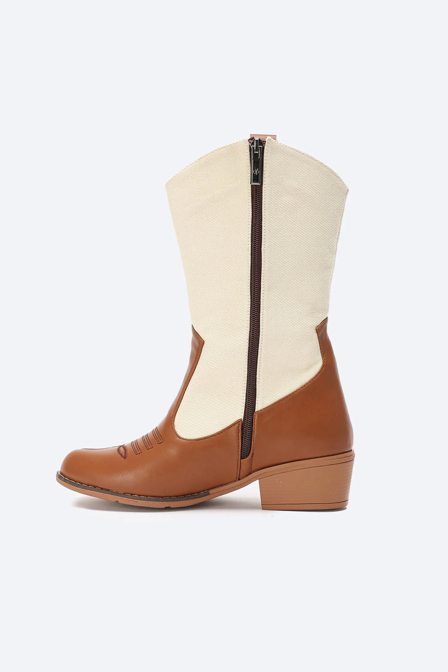 TEXAS COWBOY BOOTS - BEIGE