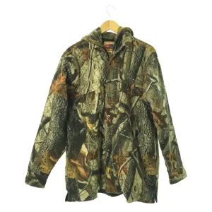 Wrangler Pro Gear Men's Full Zip with Button Camo Hooded Jacket